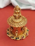 daily pooja sindoor box, gold Laxmi idol