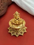 Ganesh ji sindoor box, gold temple with idol