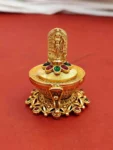 Ram Rajwadi sindoor box, antique gold temple design
