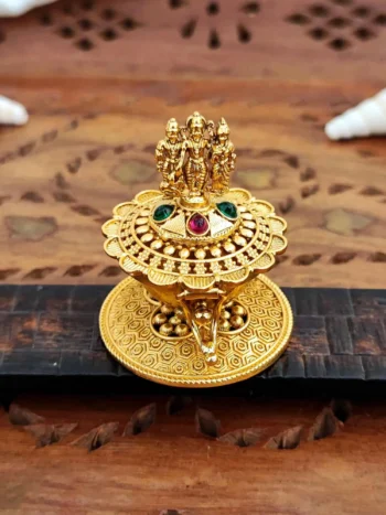 Rajwadi kumkum box with Ram Darbar idol