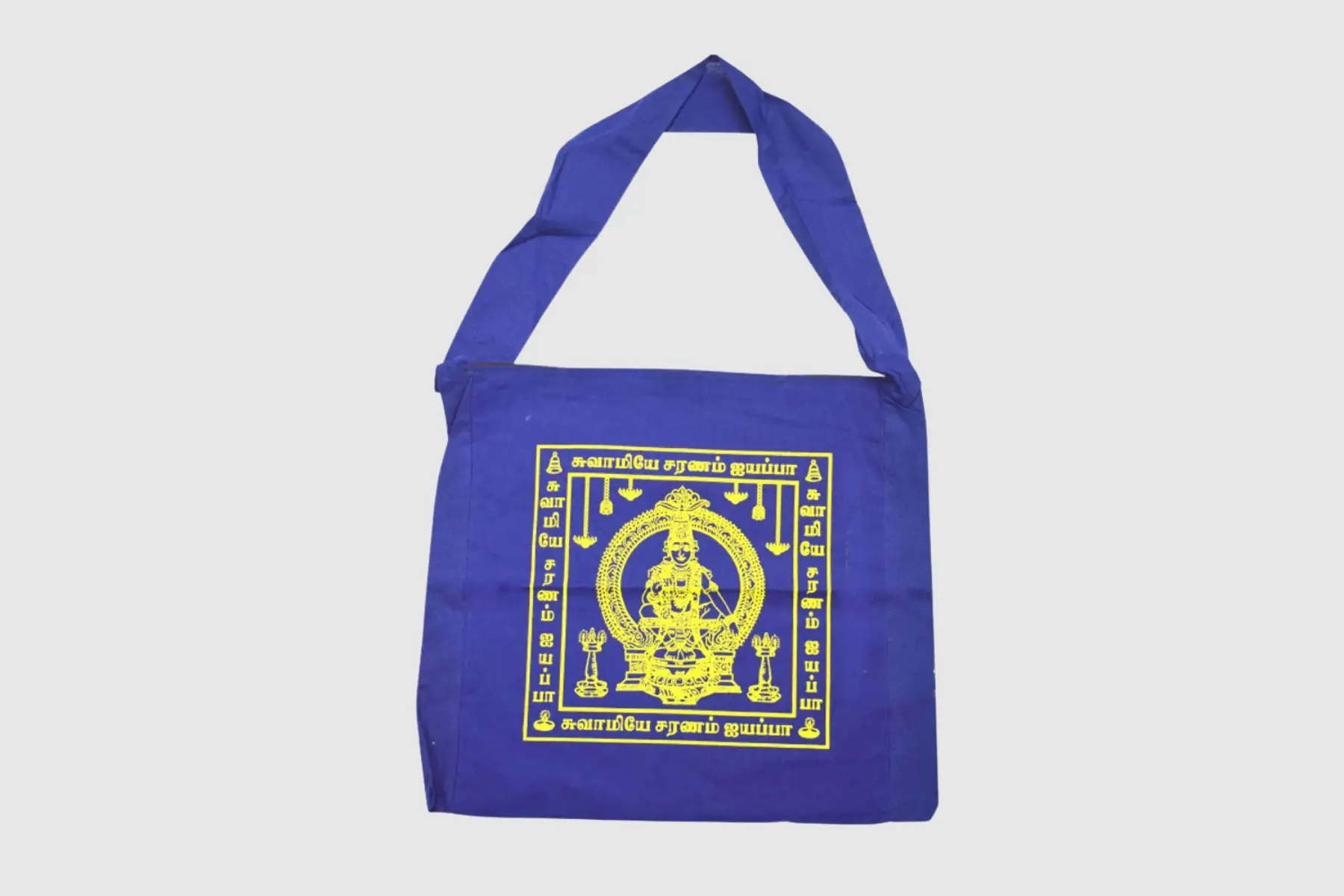 Pumiroots-AyyappanPooja-BAG-SID2-BLU-1 Ayyappa yatra side bag in traditional blue cloth