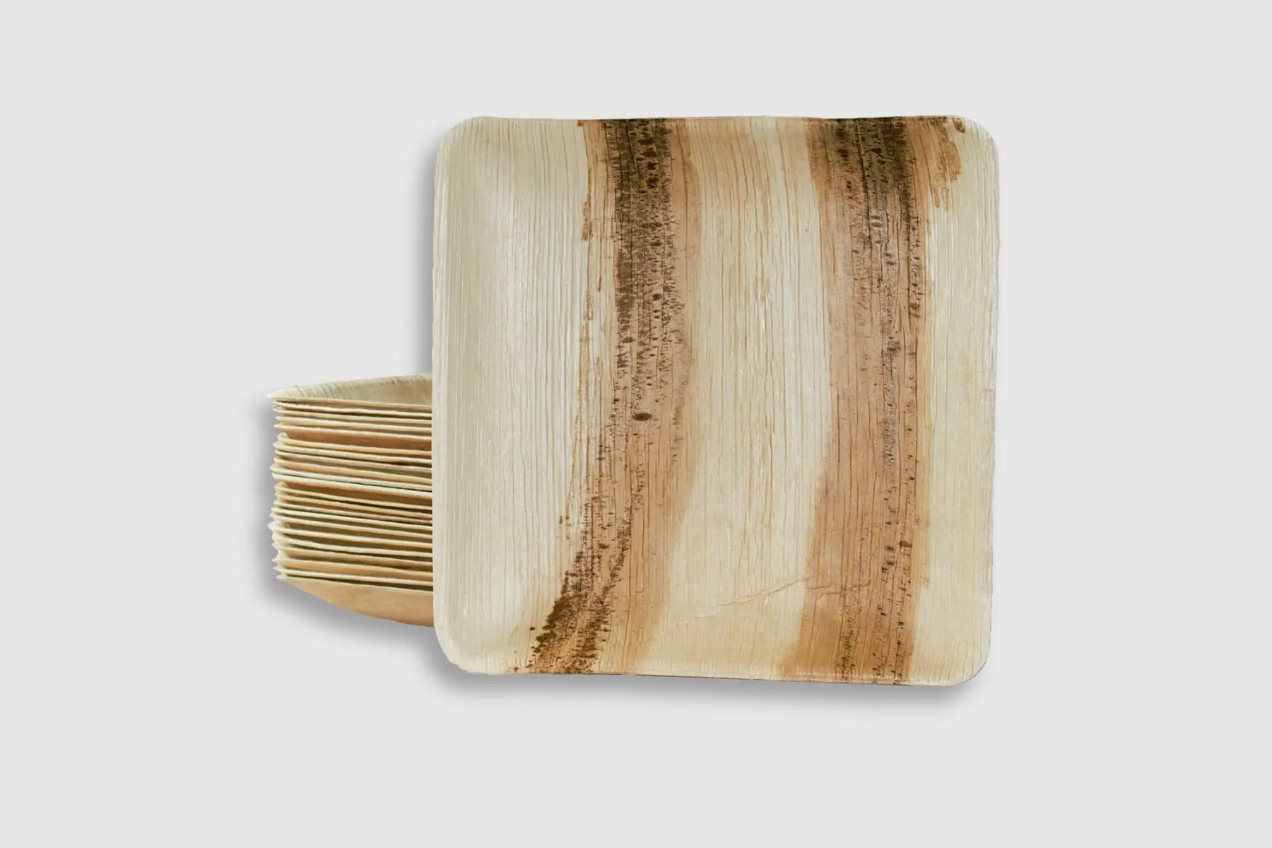 Pumiroots-EcoFriendly-10i-Square-Plate-1 10 inch square plate used as a palm leaf serving platter