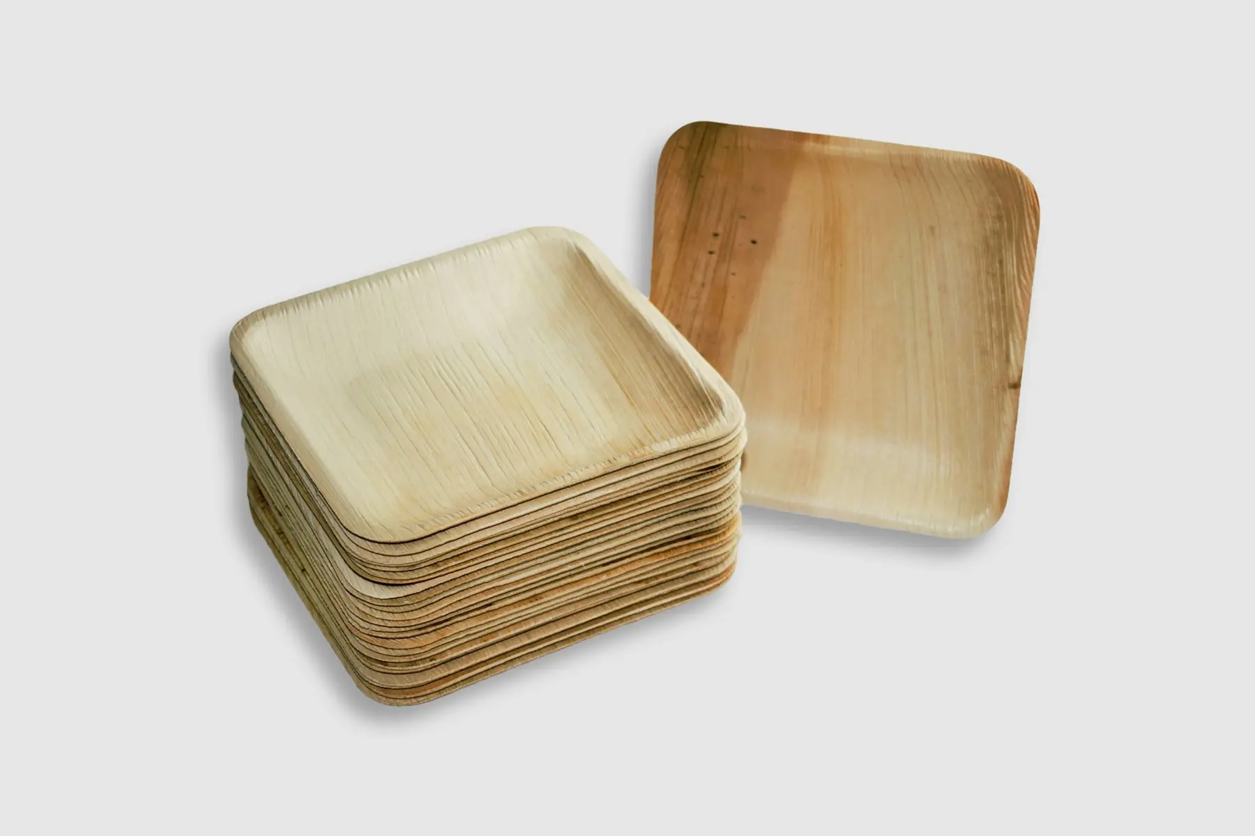 Pumiroots-EcoFriendly-6i-Square-Plate-1 6 inch square plate made from natural palm leaf