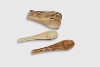 6 inch palm spoon, eco-friendly dessert spoon