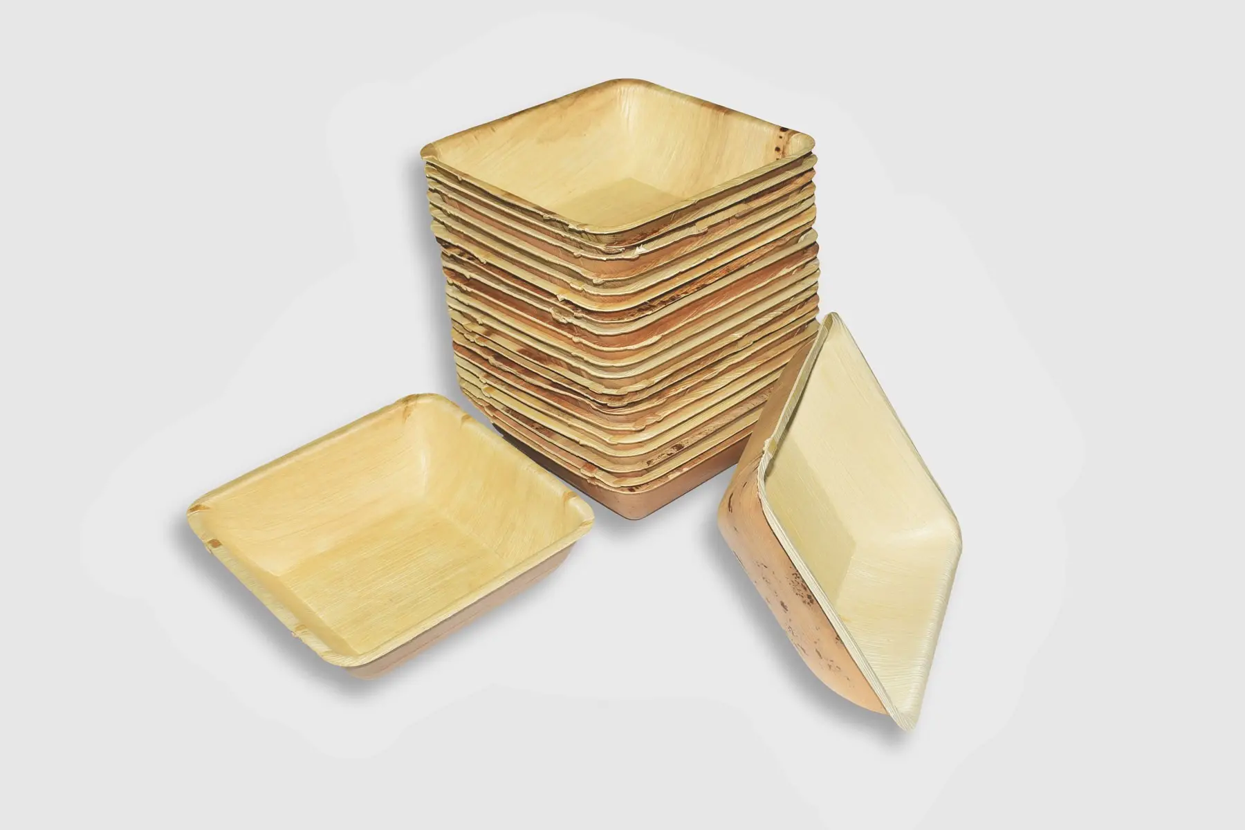 Pumiroots-EcoFriendly-Square-Bowl-750-ml-1 7 inch serving bowl made from deep palm leaf (1000ml)