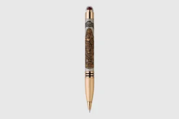 Balaji Rudraksha pen with gold finish and brass body
