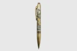 Lord Ram Rudraksha pen with gold finish and brass body