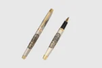 Lord Ganesh rollerball pen with gold finish and brass body