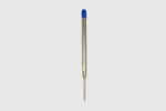 Metal jotter refill with blue ballpoint ink