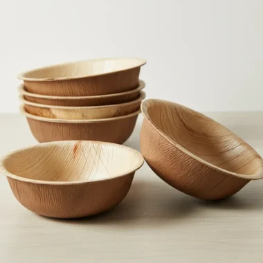 Round Palm Leaf Bowls